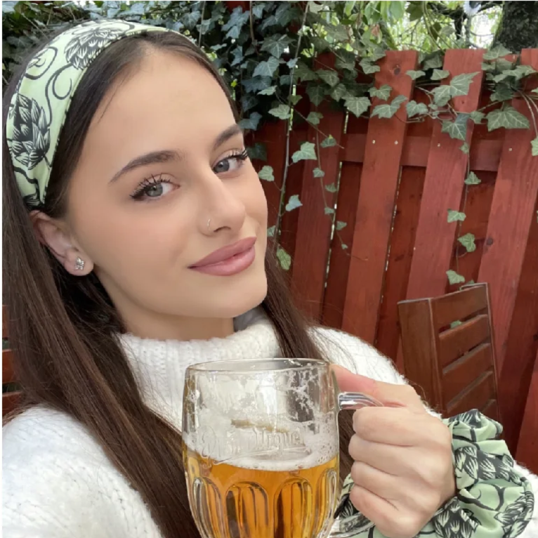 Chmelový úzký šátek:kravata myfeminity